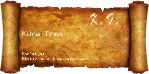 Kura Irma névjegykártya